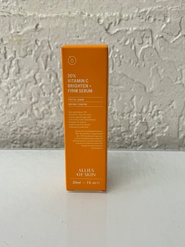 Allies of Skin 20% Vitamin C Brighten+Firm Serum, 1 fl oz/30 mL