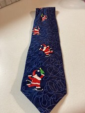 Cool Yule Mens Necktie © Hallmark Licensing Polyester Made in USA - cool Santa