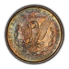1898 年 1 美元摩根银元 - PQ 彩虹色调 - 未流通 - SKU-D6272