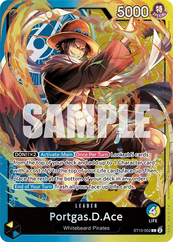 Portgas.D.Ace ST13-002 English Leader Three Brothers Bond Portgas.D.Ace ST13-002 English Leader Three Brothers Bond