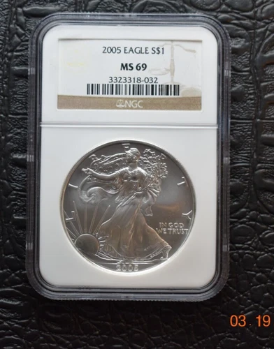 MS69 2005 American Silver Eagle NGC coin- FREE SHIPPING