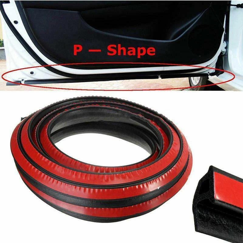 157in P Type EPDM Edge Seal Strip Auto Trim Sealing Car Door Hood Weatherstrip - Image 4 of 4