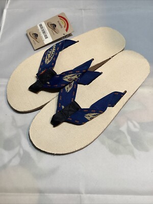 Rainbow Men's Sandals Flip Flop Hemp Single Layer Fish Strap