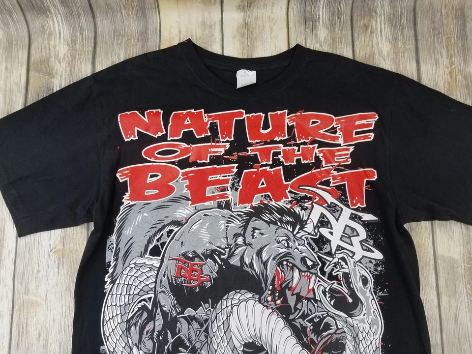 Camiseta Nature Of The Beast The Mongoose OTM Porsche Doble Cara Gráfica L Negra Foto 2 de 4