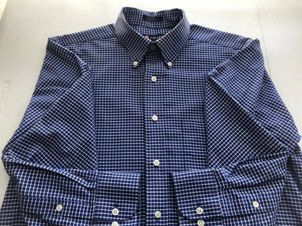 CHAPS  EUC Button-down Long-sleeve Blue Cotton Po… - image 6