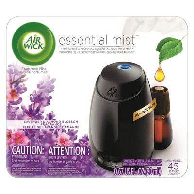 Air Wick Essential Mist Starter Kit Lavender and Almond Blossom 0.67 oz 98576KT