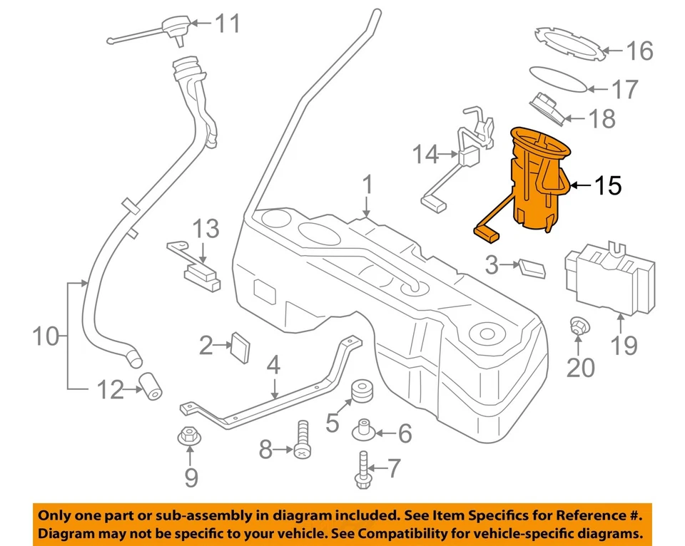 Used Fuel Pump fits: 2013 Bmw X3 Pump Assembly Grade A Foto 3 de 4
