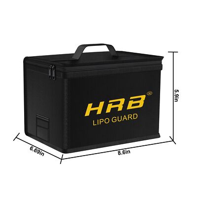 HRB Lipo Battery Safe Bag Guard Fireproof Explosionproof for Charge & Storage