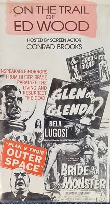 ON THE TRAIL OF ED WOOD - HOSTED BY CONRAD BROOKS - VHS TAPE - SEALED - Image 1 of 2