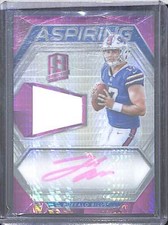2018 Panini Pink Spectra Relic Autograph #APA-JA Josh Allen No 4 of 15