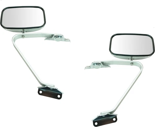 Chrome Manual Mirrors For Ford Truck Bronco 1980-1996 Pair Check Bracket Mount