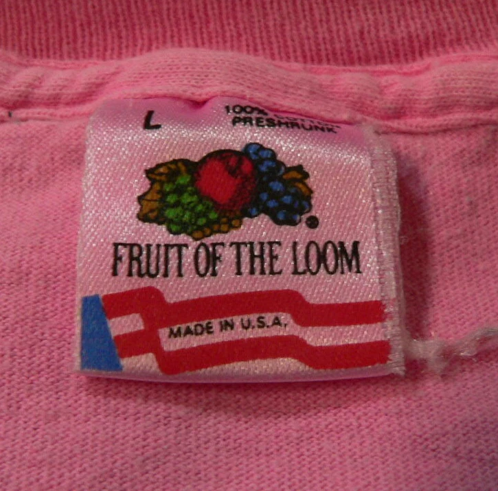 90s fruit of the loom tag