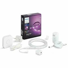 White and Color Ambiance 6.6 ft. LED Under Cabinet Light Starter Kit with Hue Br