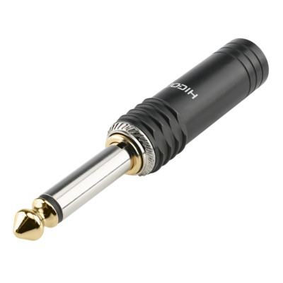 Hicon Klinke 6,3mm Jack mono Noisefree goldtip Klinkenstecker  HI-J63M14