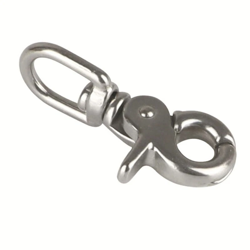 Stainless Steel Lobster Clasps Swivel Eye Snap Hook Keychains Bag Trigger Clips - Image 4 of 4