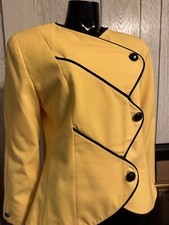 Stunning Bright Yellow Vintage 90s Unique Blazer Fits Size Medium GUC