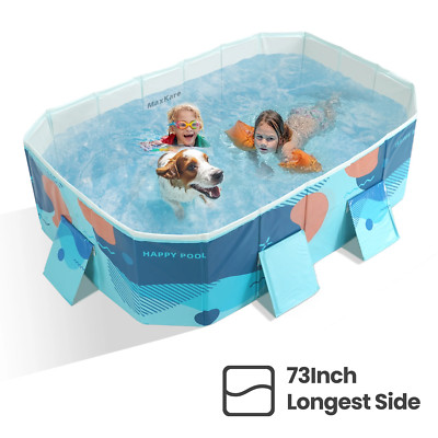 Outdoor/Indoor Foldable Swimming Pool for Family Kids & Pets 73'' X 54'' X 18'' NEW