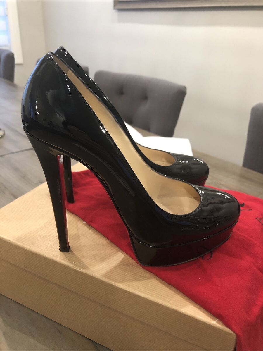 Christian Louboutin BIANCA black 140mm Patent Calf High Heel Christian Louboutin BIANCA black 140mm Patent Calf High Heel