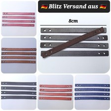 4x Mantelaufhänger Echt Leder Aufhänger Jacken annähen nähen Jackenaufhänger