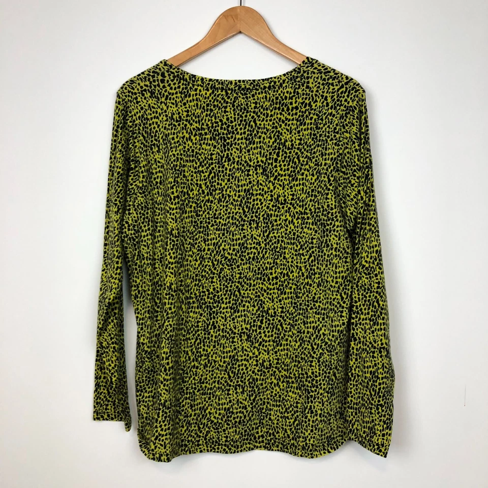 Jones New York Women's Long Sleeve Tee Shirt Animal Print Cotton Blend Size 1X - Image 3 of 4