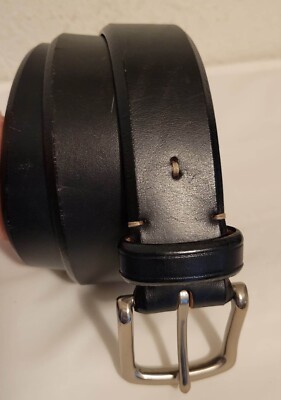 Volpi Concerie Black Leather From Italy Belt Size 32 Black