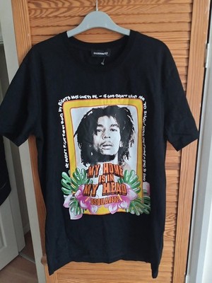 Bob Marley x Dsquared2  My  Home Is Inside My Head T Shirt Sz M Jamaica Reggae