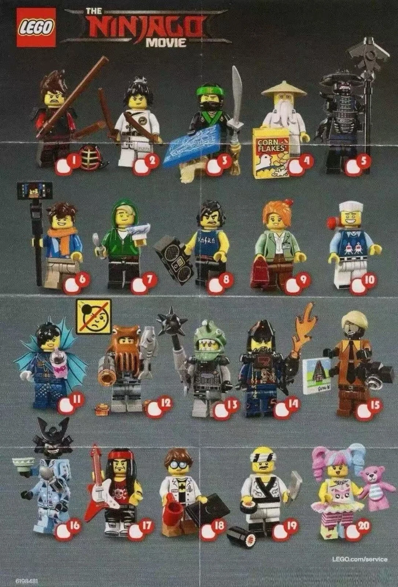 LEGO 71019 Ninjago Movie Minifigures – Complete Set of 20 | NEW