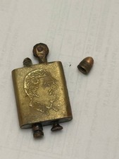 Brass Lighter USSR present to Marshal Budenov Semen Signed Stalin portrait 1940s