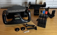 Logitech G Saitek Flight Yoke  Throttle Quadrant System J-U0004 Simulator