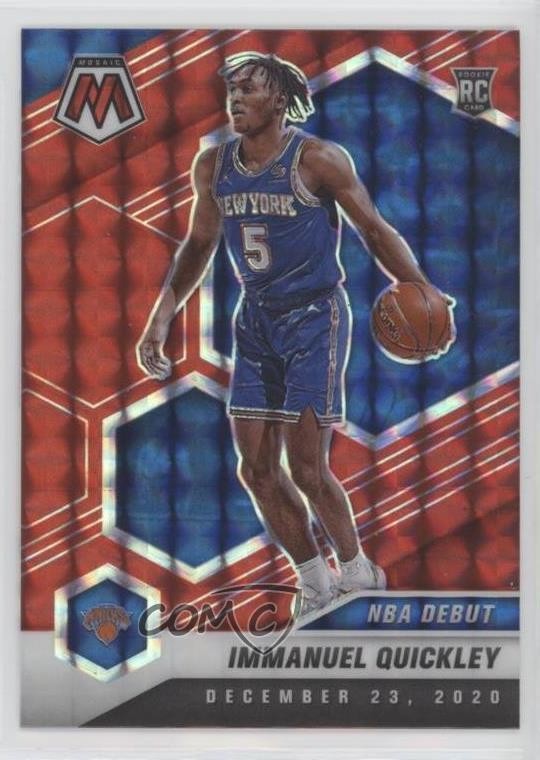 2020-21 Panini Mosaic NBA Debut Red Mosaic Prizm Immanuel Quickley #277 1t9