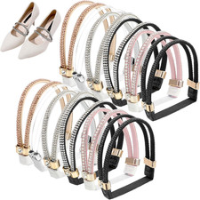 6pk Shoe Straps for Heels Anti-Loose Elastic Detachable Rhinestone Heel Straps