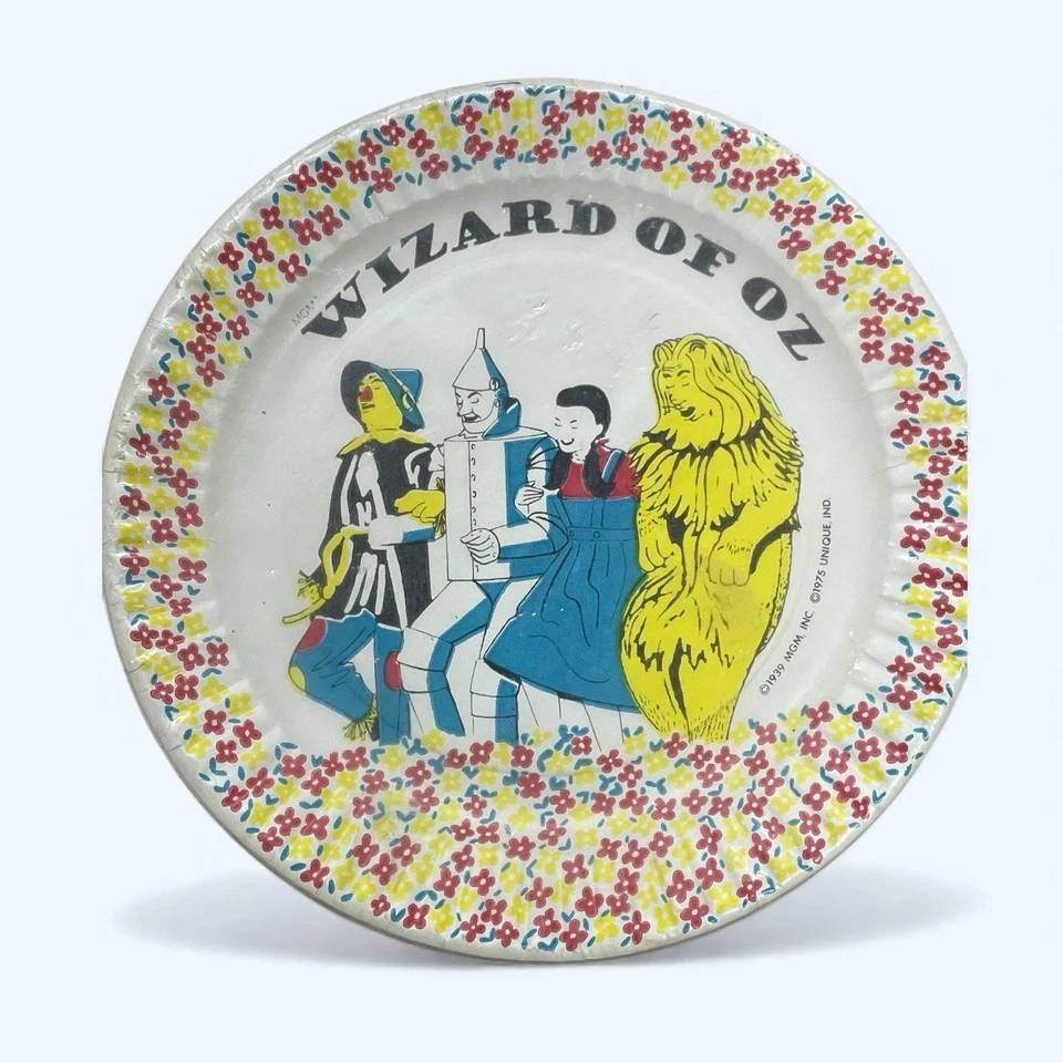 Vintage 1975 Wizard of Oz Party Set – Sealed Paper Plates & Sealed Tablecover - Image 2 of 4