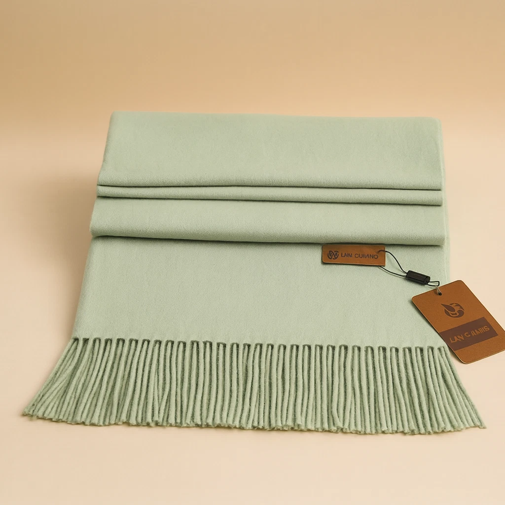 Cashmere Scarf Luxurious Extra Large Women Men shawl Pashmina Green Mint