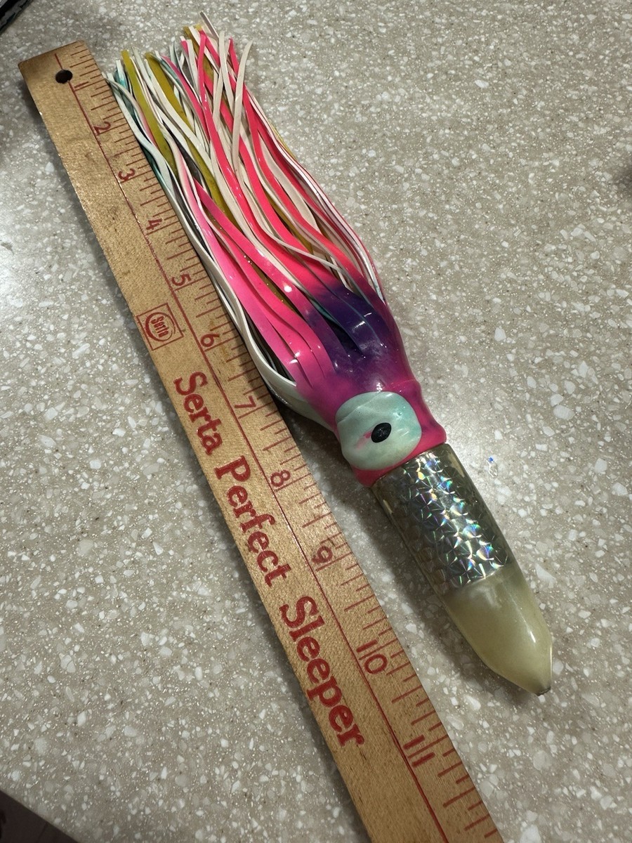 Ancien leurre de pêche hawaïen thon marlin yee mahi wahoo