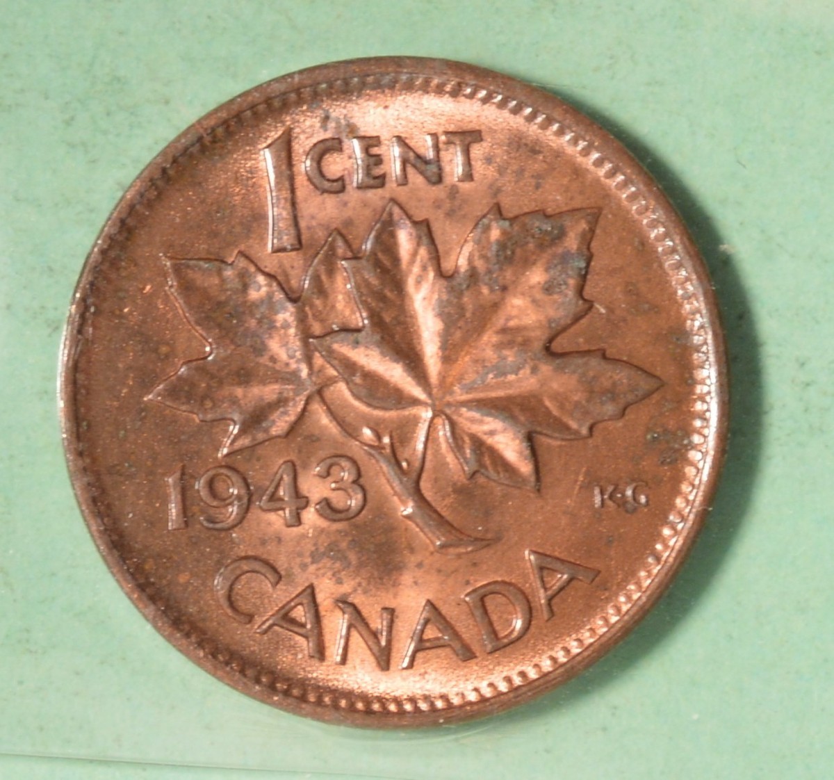 1943 - Canada Penny - ICCS MS-64 RED serial# XZT 619 | eBay