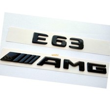 F&uuml;r Mercedes E63 AMG Embleme Aufkleber Emblem Logo Flache Schwarz Glanz
