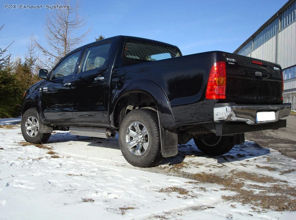  Sidepipe-Anlage ab Kat rechts-links Toyota Hilux Double Cap Dieseloptik 80° - Bild 2 von 4