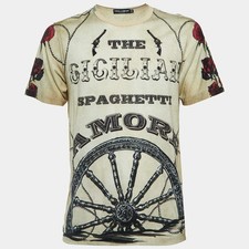 Dolce Gabbana Beige The Sicilian Print Cotton...