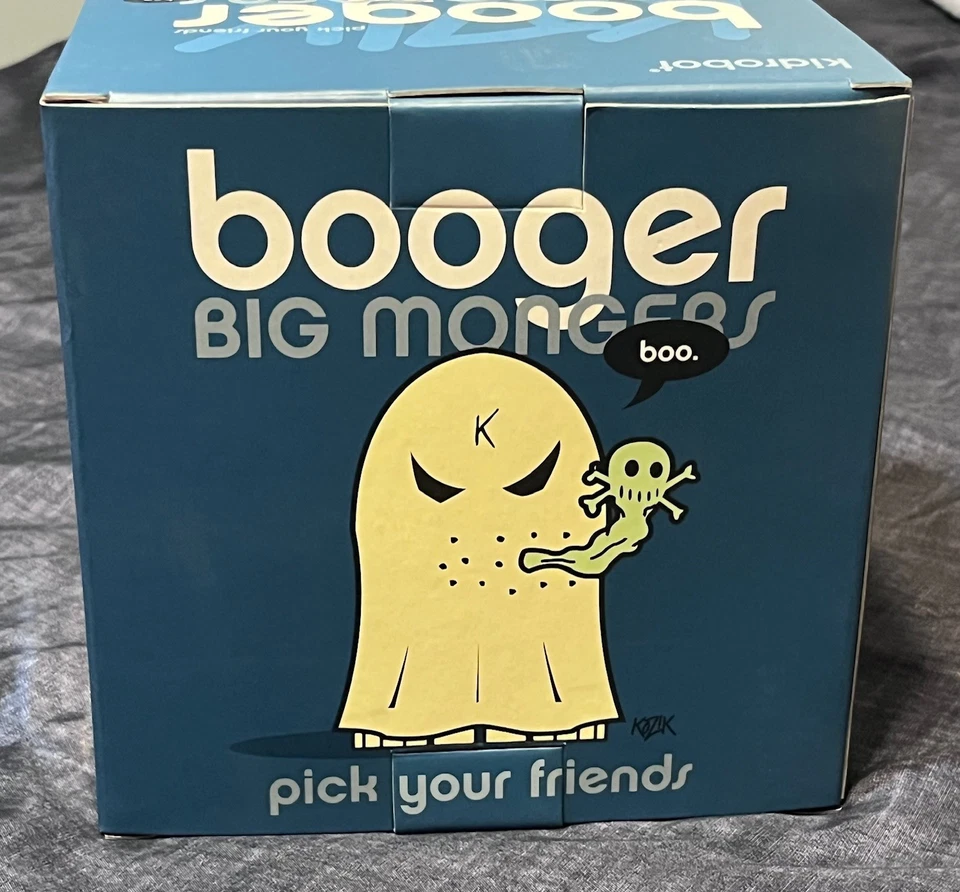 Frank Kozik SIGNED Kidrobot 5" Booger Big Monger Figure Ghost - Image 4 of 4