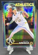 2024 Topps Chrome Update Series Mitch Spence #USC166 Prism Refractor A’s RC A3