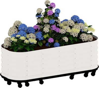 Erhobenes Gartenbett Wasserspeicher Erhobenes Gartenplanzer Rollenplanzer Rad