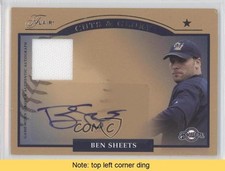 2005 Flair Cuts & Glory Auto Jersey 69/100 Ben Sheets #CGR-BS Auto READ 0b3