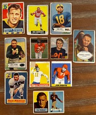 NFL Vintage Lot 10 Football Cards 1948-1964 LOW GRADE/POOR Quality Buoniconti
