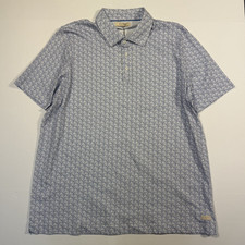 188 New HAGEN CARMEL Men's Size X-Large XL Casual Blue 100 Cotton S/S Polo