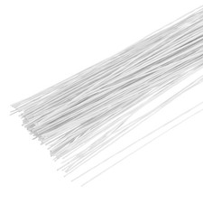 120 Pcs Florist Wire 0.3mm 30 Gauge Floral Flower Stem Wire, White