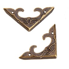 20 PCS Bronze Corner Protectors Vintage Safety Guards Decorative Metal Covers...