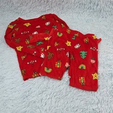 Cat  Jack Kids Size 14 Red Fleece Christmas Graphic 2pc Pajama Set Snug Fit