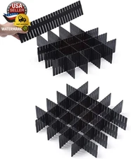 42 Pack Adjustable Drawer Organizer Dividers for Socks, Underwear, Makeup, Kitch
