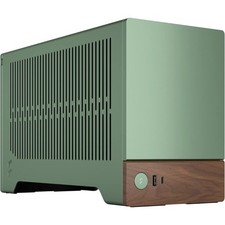 Mini ITX Gaming Case with Wood Walnut Front Panel Anodized Aluminum Panels USB