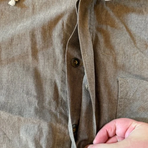 AllSaints Spitalfields Semantic Hooded Shirt Jacket Men's XL Gray 100% Cotton image 6